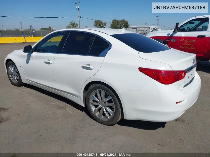 JN1BV7AP0EM687188 2014 Infiniti Q50 Premium