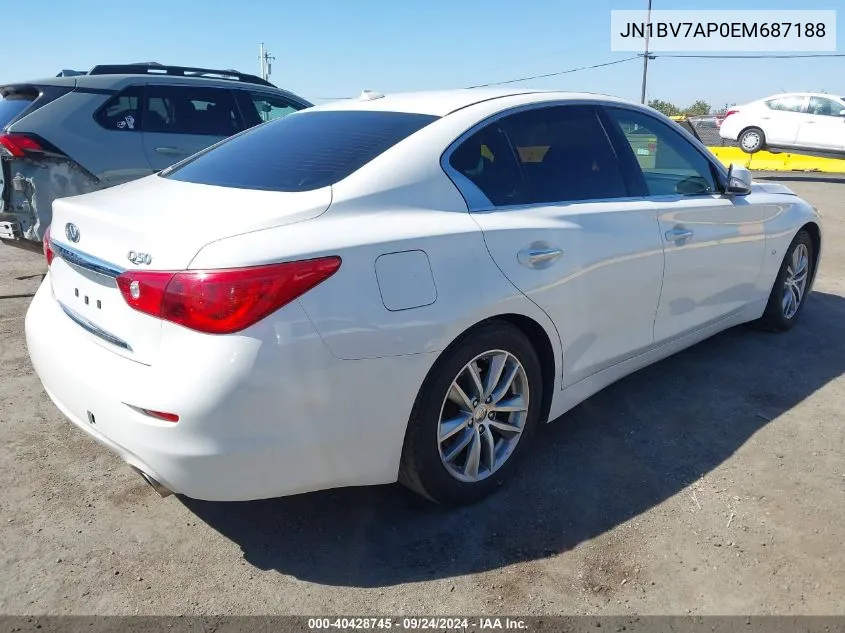 JN1BV7AP0EM687188 2014 Infiniti Q50 Premium