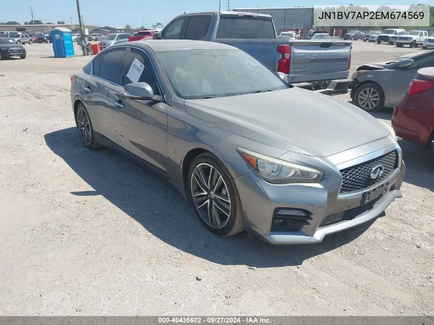 JN1BV7AP2EM674569 2014 Infiniti Q50 Sport