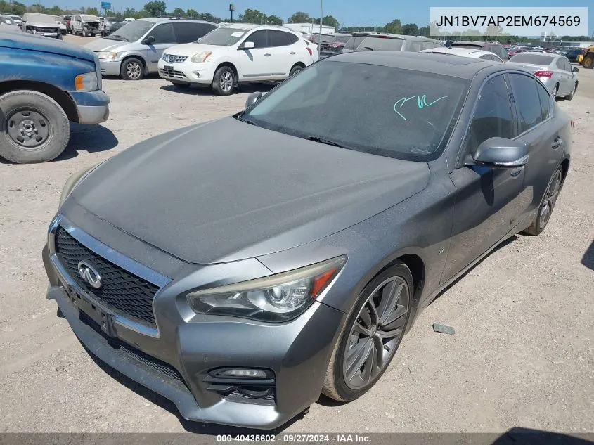 JN1BV7AP2EM674569 2014 Infiniti Q50 Sport