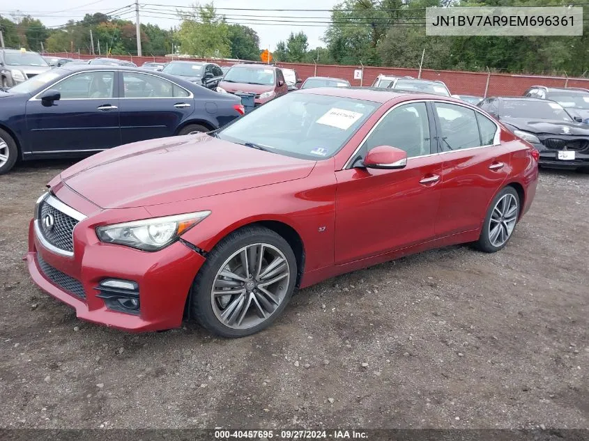 2014 Infiniti Q50 Sport VIN: JN1BV7AR9EM696361 Lot: 40457695