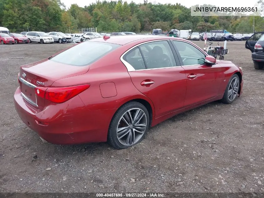 2014 Infiniti Q50 Sport VIN: JN1BV7AR9EM696361 Lot: 40457695