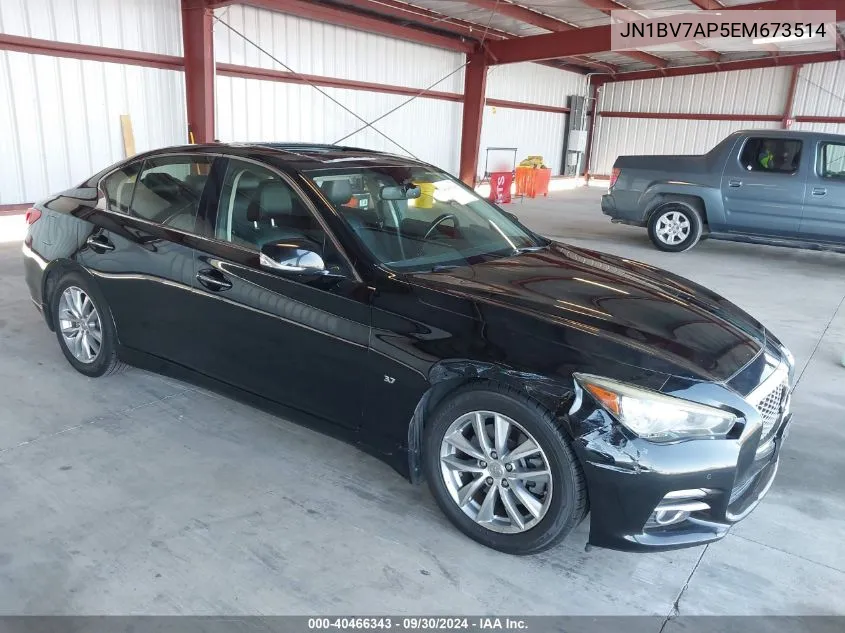 2014 Infiniti Q50 Premium VIN: JN1BV7AP5EM673514 Lot: 40466343