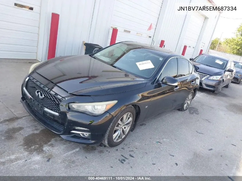 2014 Infiniti Q50 Premium VIN: JN1BV7AR5EM687334 Lot: 40469111