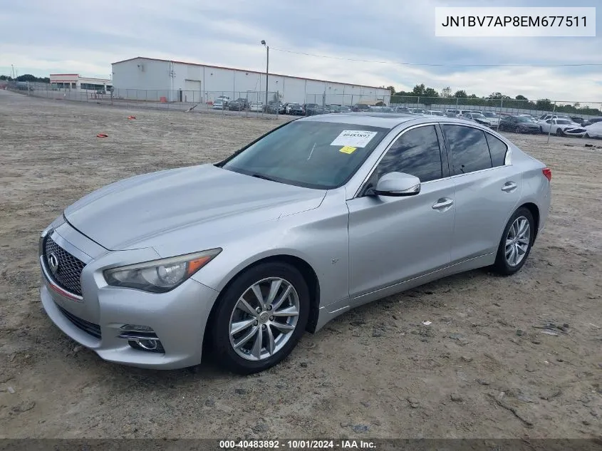 2014 Infiniti Q50 Premium/Sport VIN: JN1BV7AP8EM677511 Lot: 40483892