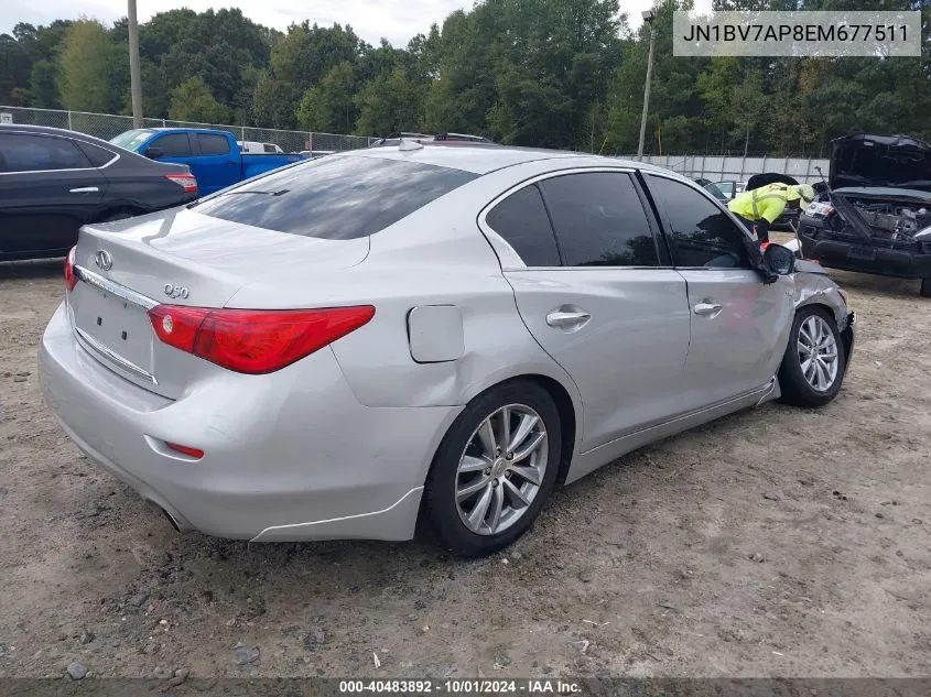 2014 Infiniti Q50 Premium/Sport VIN: JN1BV7AP8EM677511 Lot: 40483892