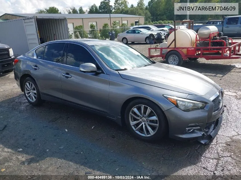 2014 Infiniti Q50 Premium VIN: JN1BV7AR6EM704609 Lot: 40499136