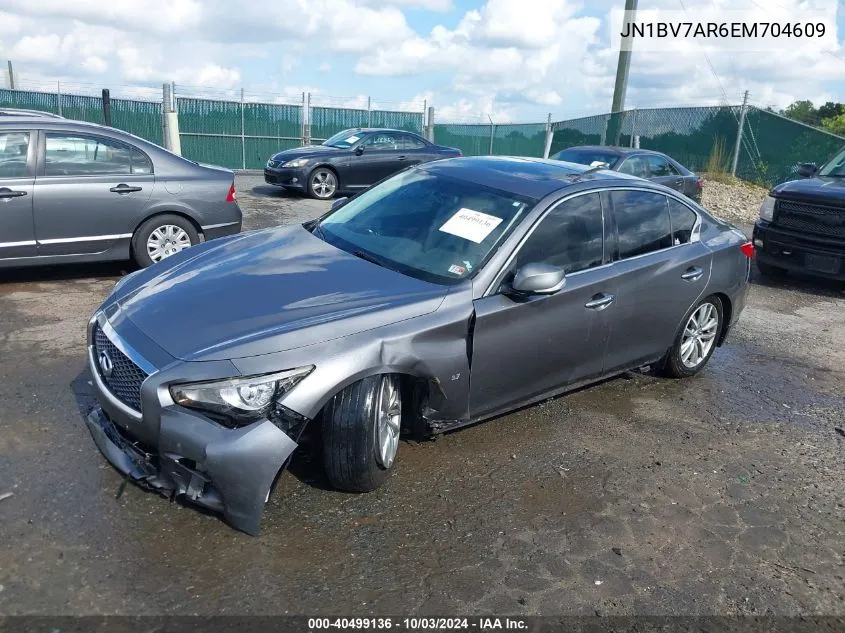 2014 Infiniti Q50 Premium VIN: JN1BV7AR6EM704609 Lot: 40499136