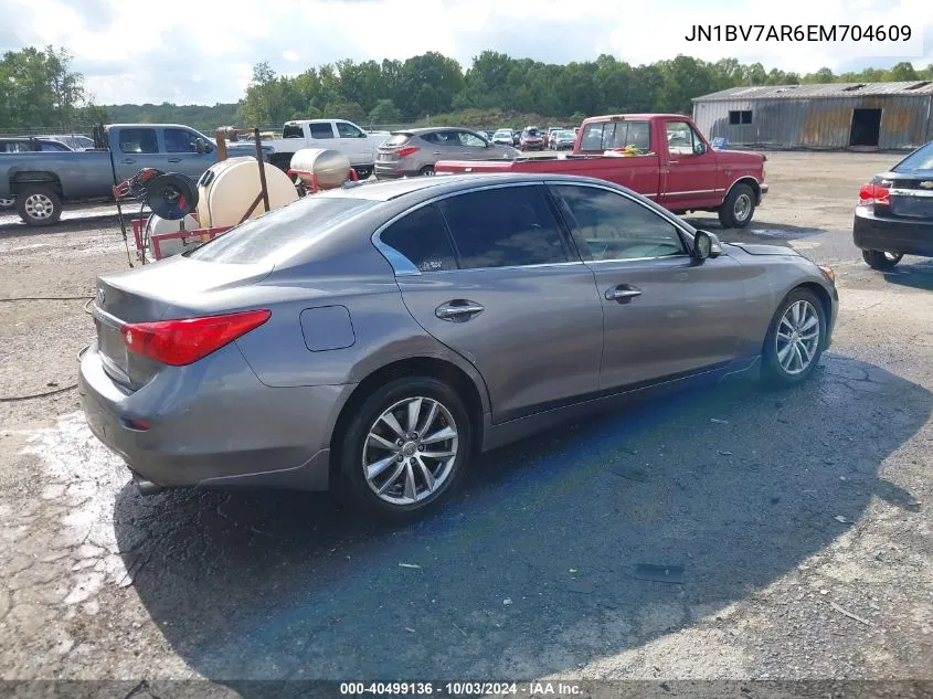 2014 Infiniti Q50 Premium VIN: JN1BV7AR6EM704609 Lot: 40499136