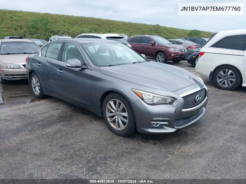 2014 Infiniti Q50 Premium VIN: JN1BV7AP7EM677760 Lot: 40513938