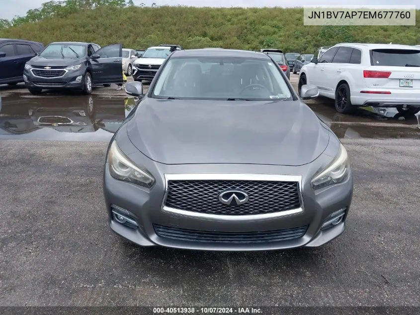 2014 Infiniti Q50 Premium VIN: JN1BV7AP7EM677760 Lot: 40513938