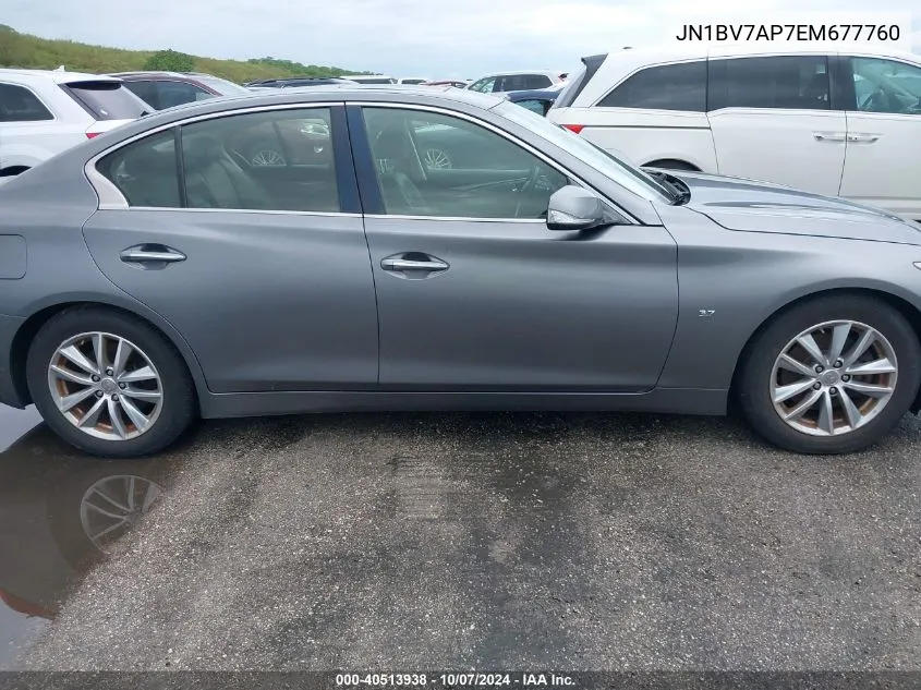 2014 Infiniti Q50 Premium VIN: JN1BV7AP7EM677760 Lot: 40513938