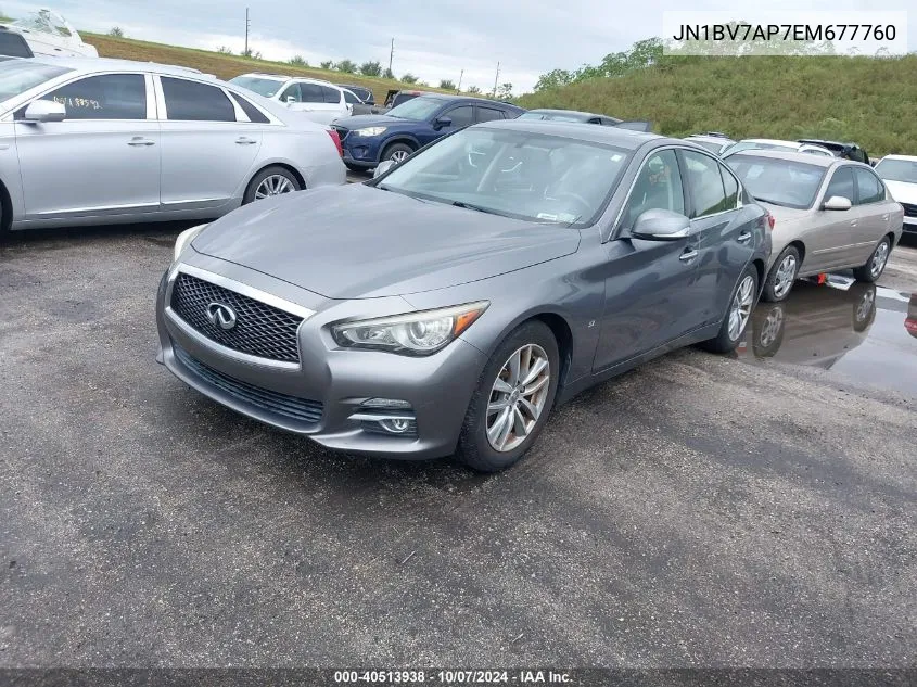 2014 Infiniti Q50 Premium VIN: JN1BV7AP7EM677760 Lot: 40513938