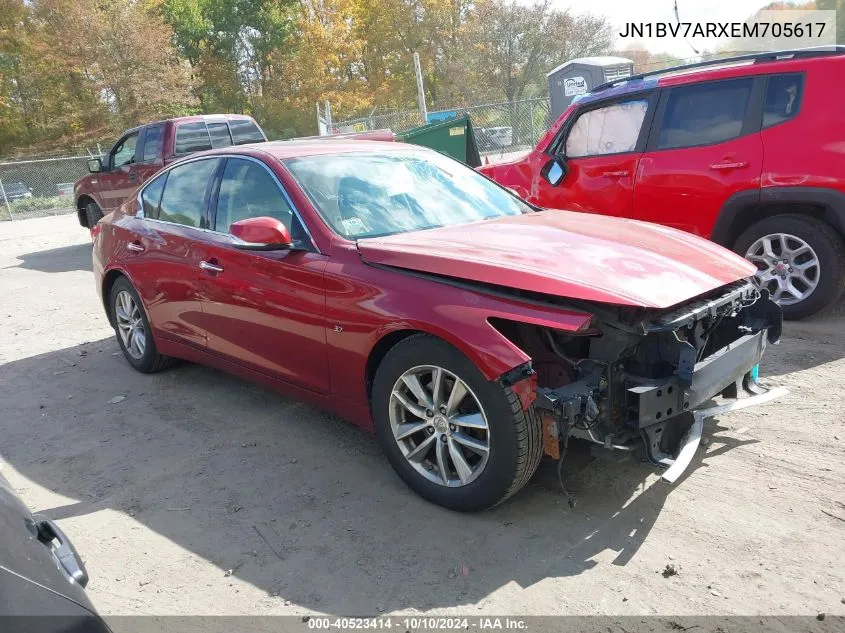 2014 Infiniti Q50 Premium VIN: JN1BV7ARXEM705617 Lot: 40523414