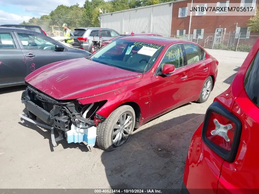 2014 Infiniti Q50 Premium VIN: JN1BV7ARXEM705617 Lot: 40523414