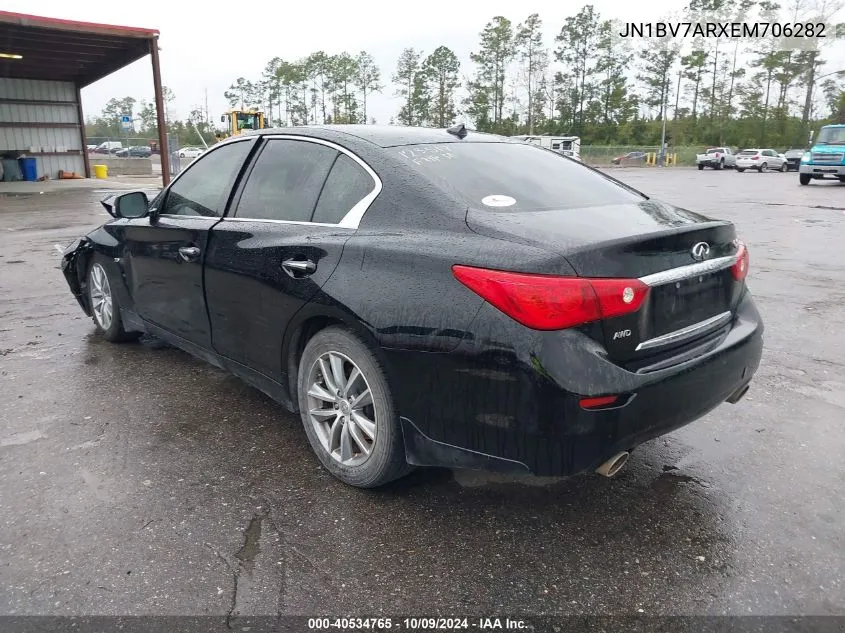 2014 Infiniti Q50 Premium/Sport VIN: JN1BV7ARXEM706282 Lot: 40534765