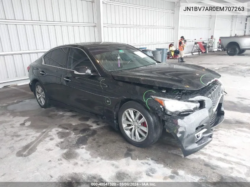 2014 Infiniti Q50 Premium/Sport VIN: JN1BV7AR0EM707263 Lot: 40547320