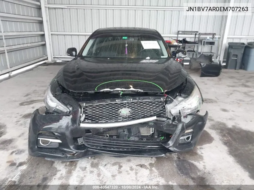 2014 Infiniti Q50 Premium/Sport VIN: JN1BV7AR0EM707263 Lot: 40547320