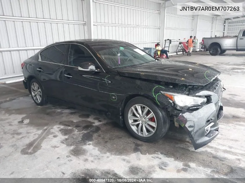 2014 Infiniti Q50 Premium/Sport VIN: JN1BV7AR0EM707263 Lot: 40547320