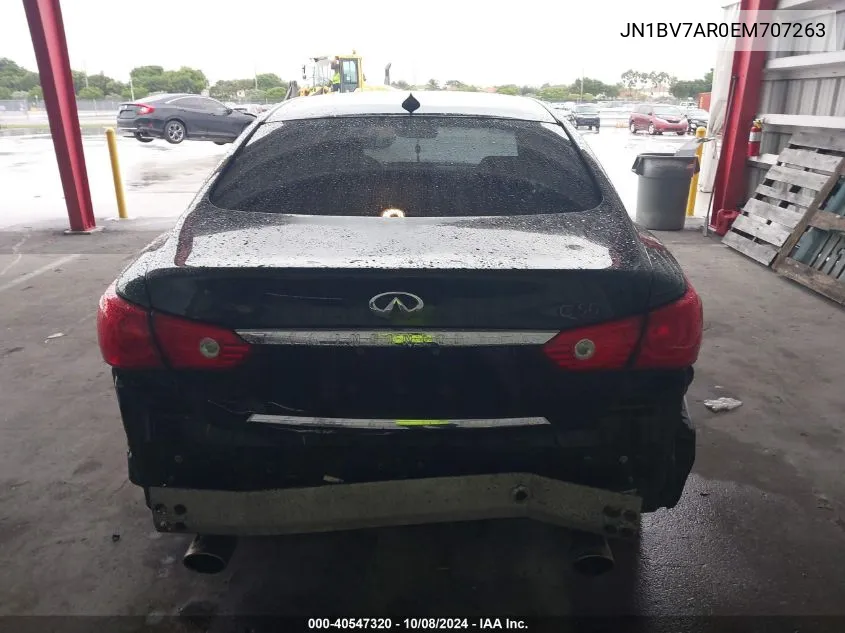 2014 Infiniti Q50 Premium/Sport VIN: JN1BV7AR0EM707263 Lot: 40547320