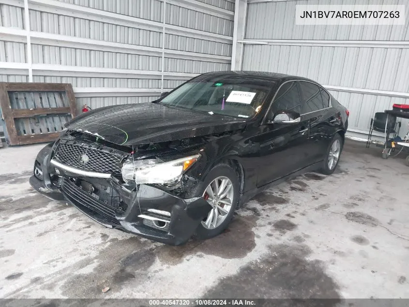 2014 Infiniti Q50 Premium/Sport VIN: JN1BV7AR0EM707263 Lot: 40547320