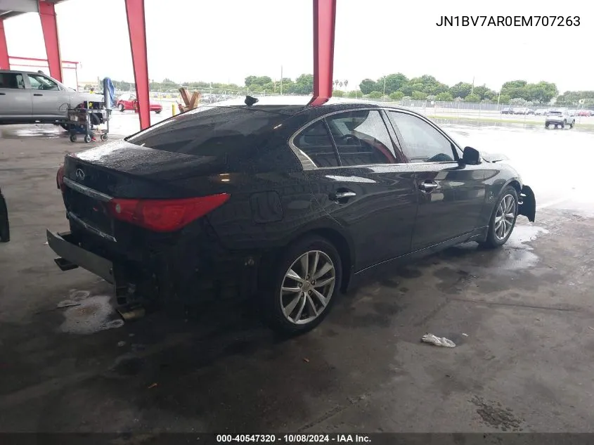 2014 Infiniti Q50 Premium/Sport VIN: JN1BV7AR0EM707263 Lot: 40547320