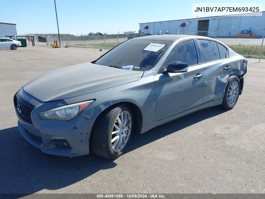 2014 Infiniti Q50 Premium VIN: JN1BV7AP7EM693425 Lot: 40561559