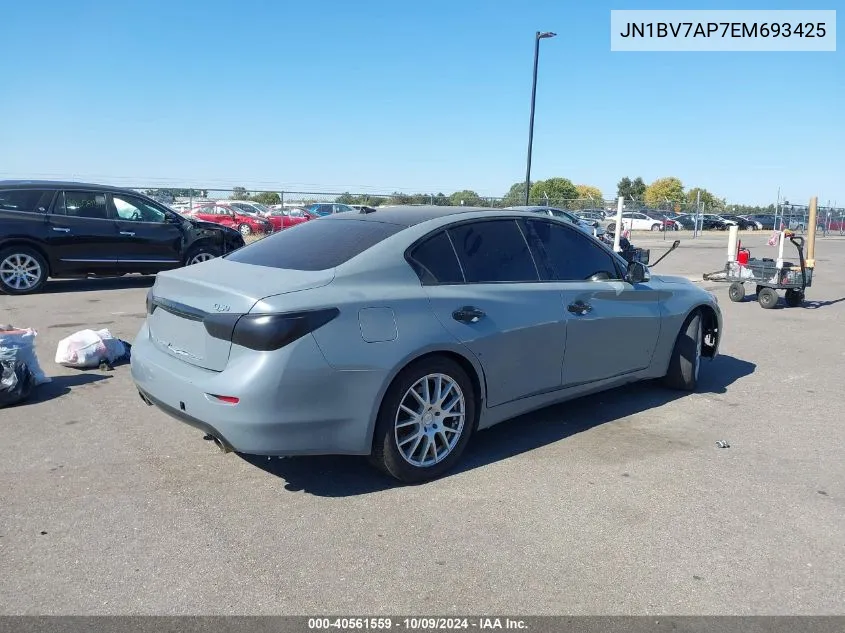 2014 Infiniti Q50 Premium VIN: JN1BV7AP7EM693425 Lot: 40561559