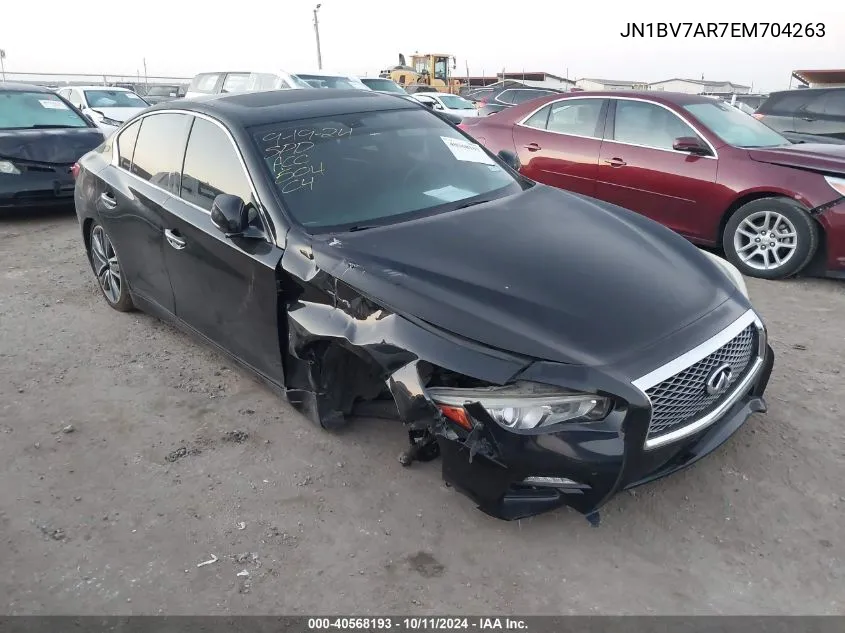 2014 Infiniti Q50 Premium/Sport VIN: JN1BV7AR7EM704263 Lot: 40568193