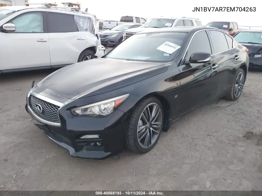 2014 Infiniti Q50 Premium/Sport VIN: JN1BV7AR7EM704263 Lot: 40568193