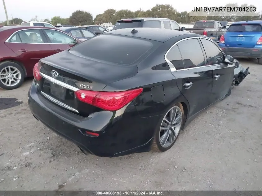 2014 Infiniti Q50 Premium/Sport VIN: JN1BV7AR7EM704263 Lot: 40568193