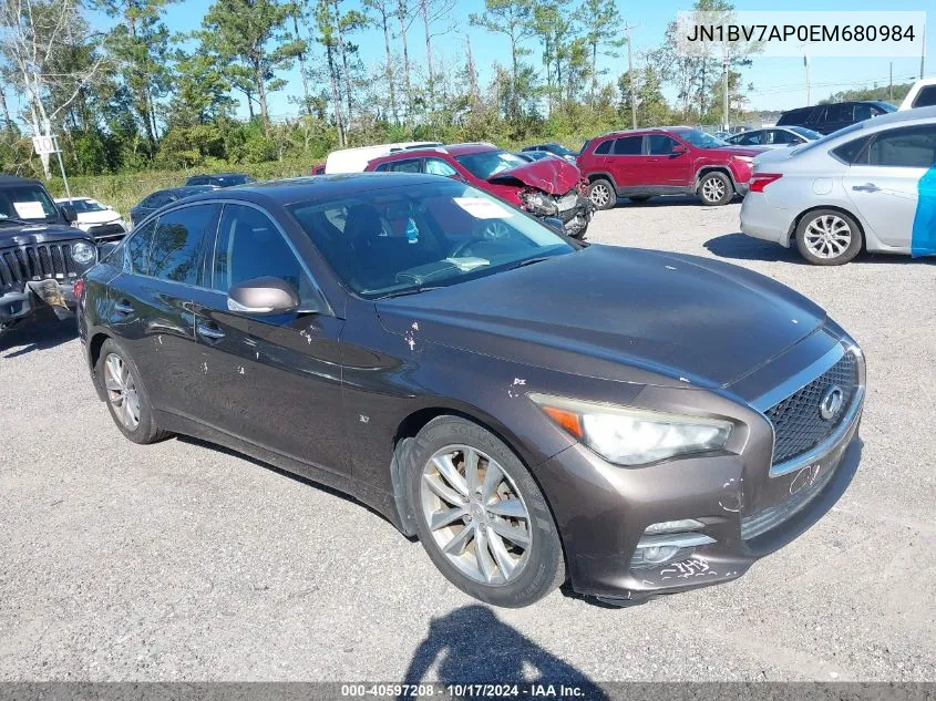 JN1BV7AP0EM680984 2014 Infiniti Q50 Premium