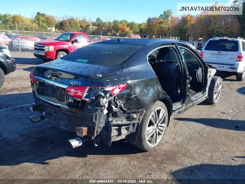 JN1AV7AR3EM702036 2014 Infiniti Q50 Hybrid Sport