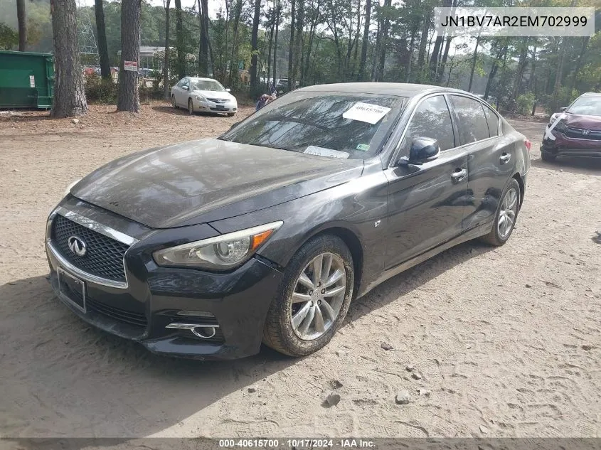 2014 Infiniti Q50 Premium VIN: JN1BV7AR2EM702999 Lot: 40615700