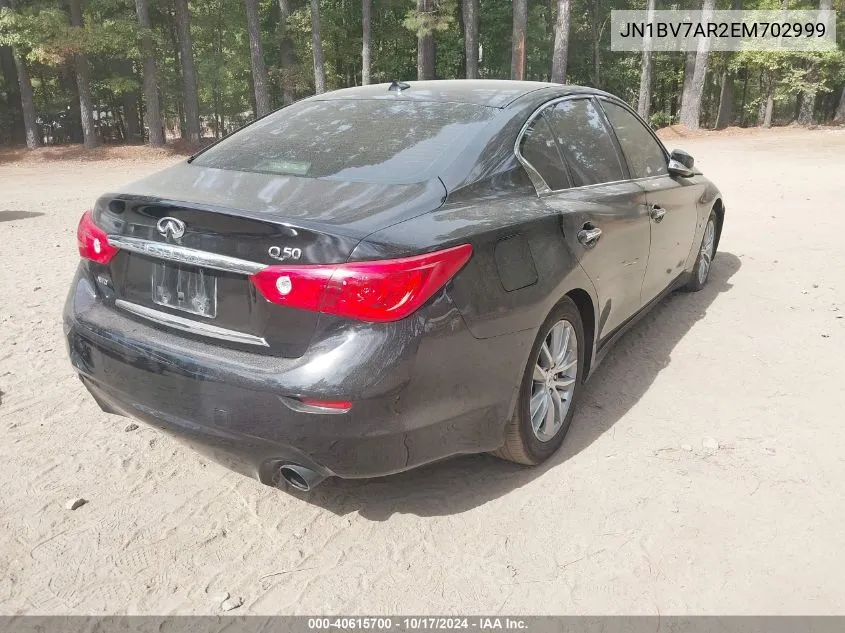 2014 Infiniti Q50 Premium VIN: JN1BV7AR2EM702999 Lot: 40615700