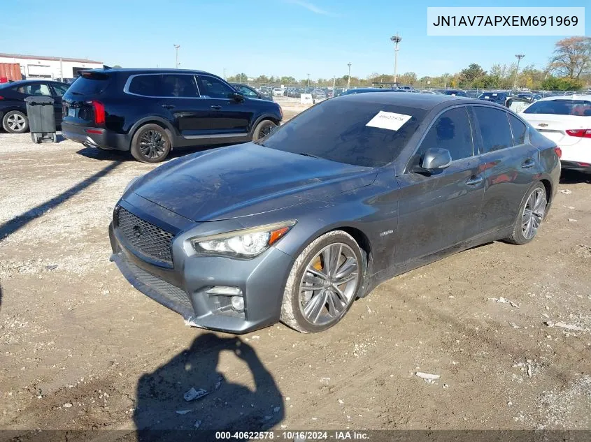 JN1AV7APXEM691969 2014 Infiniti Q50 Hybrid Sport