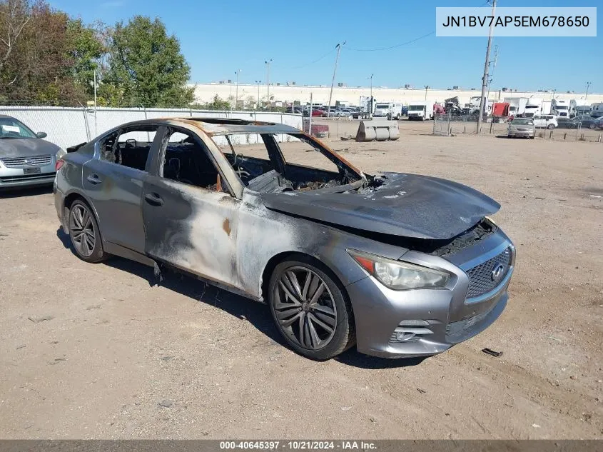 JN1BV7AP5EM678650 2014 Infiniti Q50 Premium