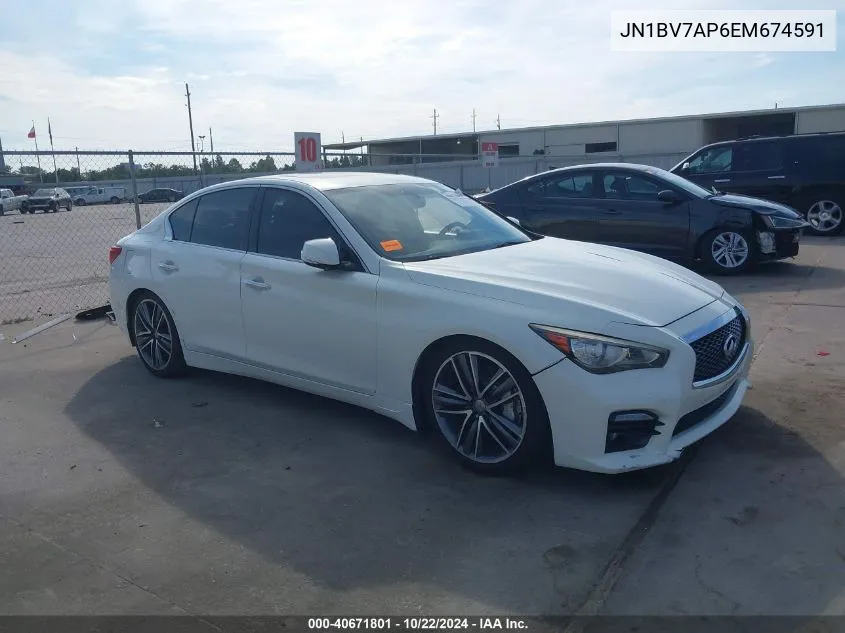 JN1BV7AP6EM674591 2014 Infiniti Q50 Sport