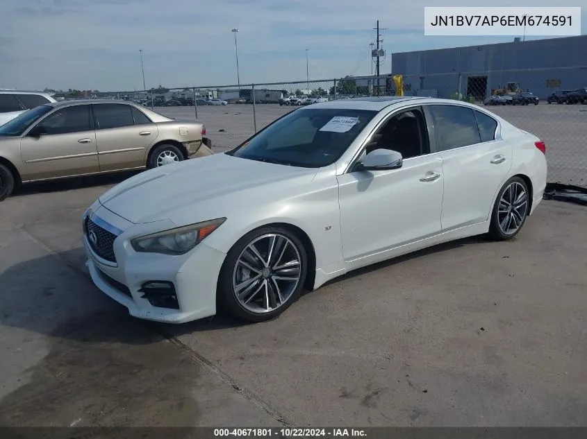 JN1BV7AP6EM674591 2014 Infiniti Q50 Sport