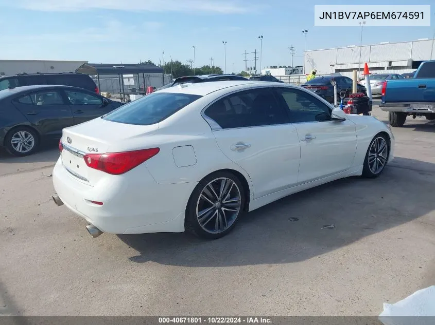 JN1BV7AP6EM674591 2014 Infiniti Q50 Sport