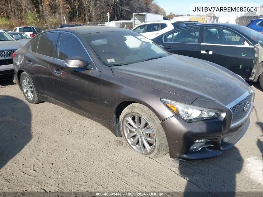 2014 Infiniti Q50 Premium VIN: JN1BV7AR9EM685604 Lot: 40691447