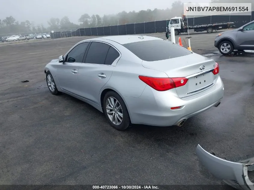 2014 Infiniti Q50 Premium VIN: JN1BV7AP8EM691554 Lot: 40723066