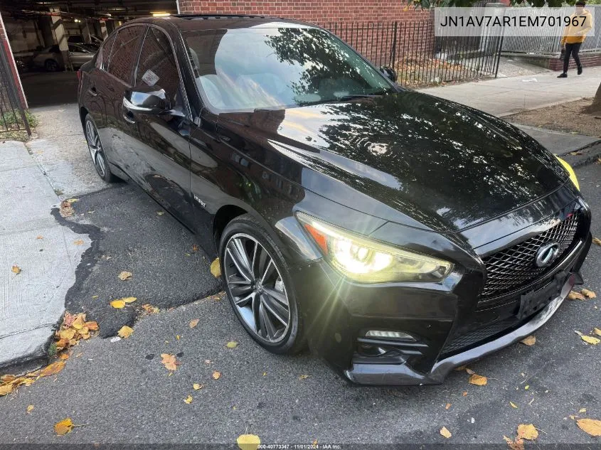 2014 Infiniti Q50 Hybrid Sport VIN: JN1AV7AR1EM701967 Lot: 40773347