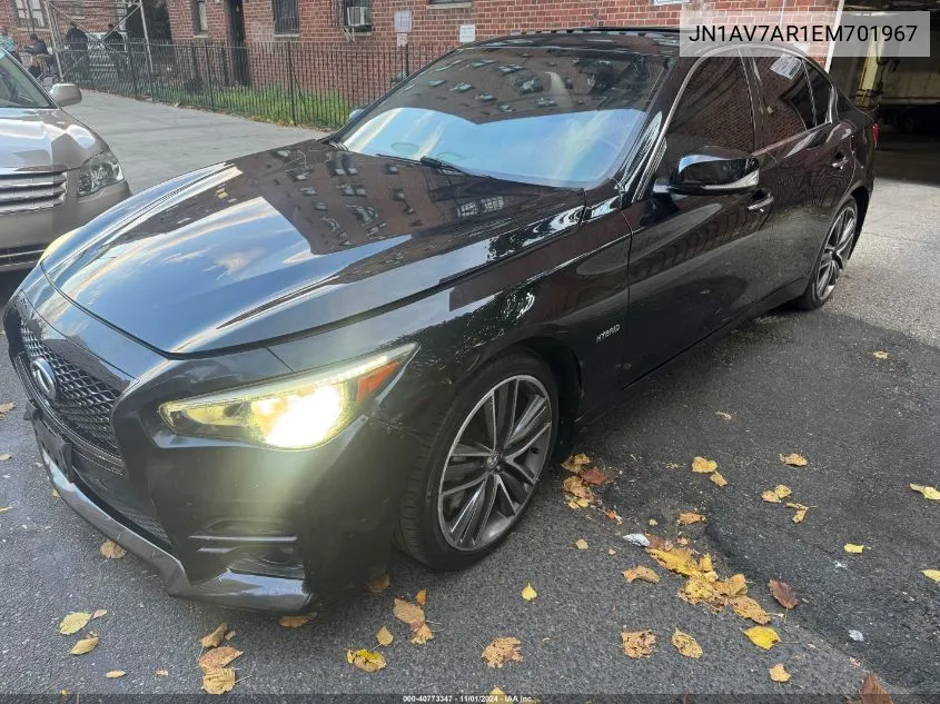 2014 Infiniti Q50 Hybrid Sport VIN: JN1AV7AR1EM701967 Lot: 40773347