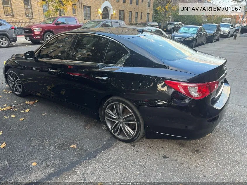 2014 Infiniti Q50 Hybrid Sport VIN: JN1AV7AR1EM701967 Lot: 40773347