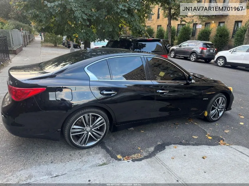 2014 Infiniti Q50 Hybrid Sport VIN: JN1AV7AR1EM701967 Lot: 40773347