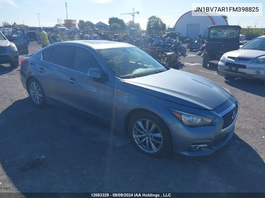 2015 Infiniti Q50 VIN: JN1BV7AR1FM398825 Lot: 12083329