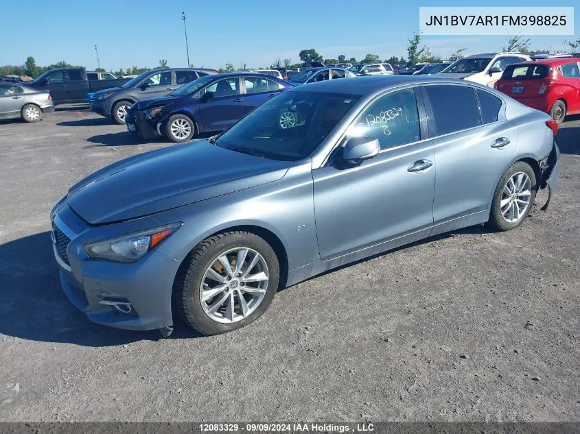 2015 Infiniti Q50 VIN: JN1BV7AR1FM398825 Lot: 12083329