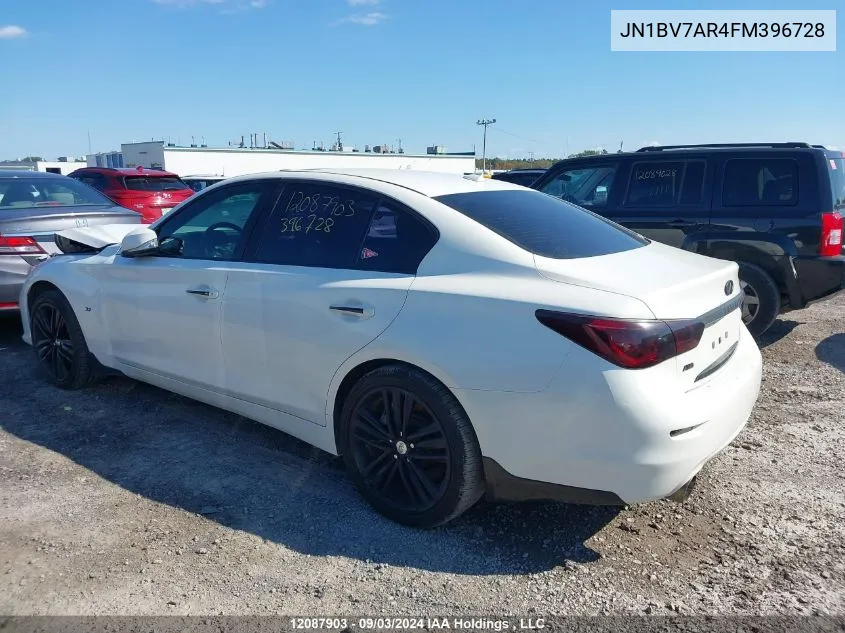 2015 Infiniti Q50 VIN: JN1BV7AR4FM396728 Lot: 12087903