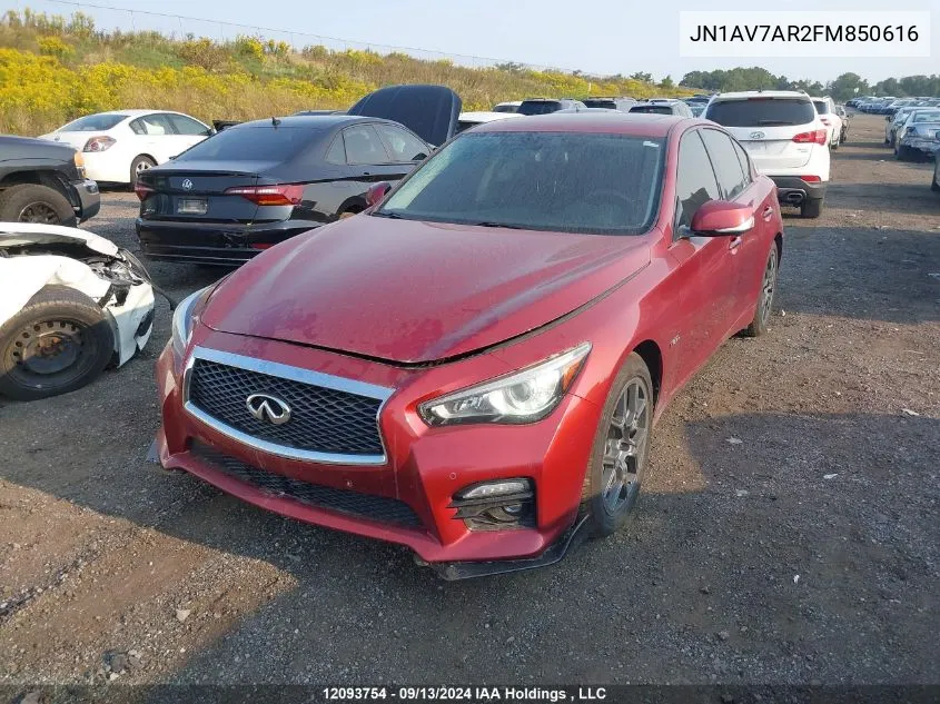 2015 Infiniti Q50 VIN: JN1AV7AR2FM850616 Lot: 12093754